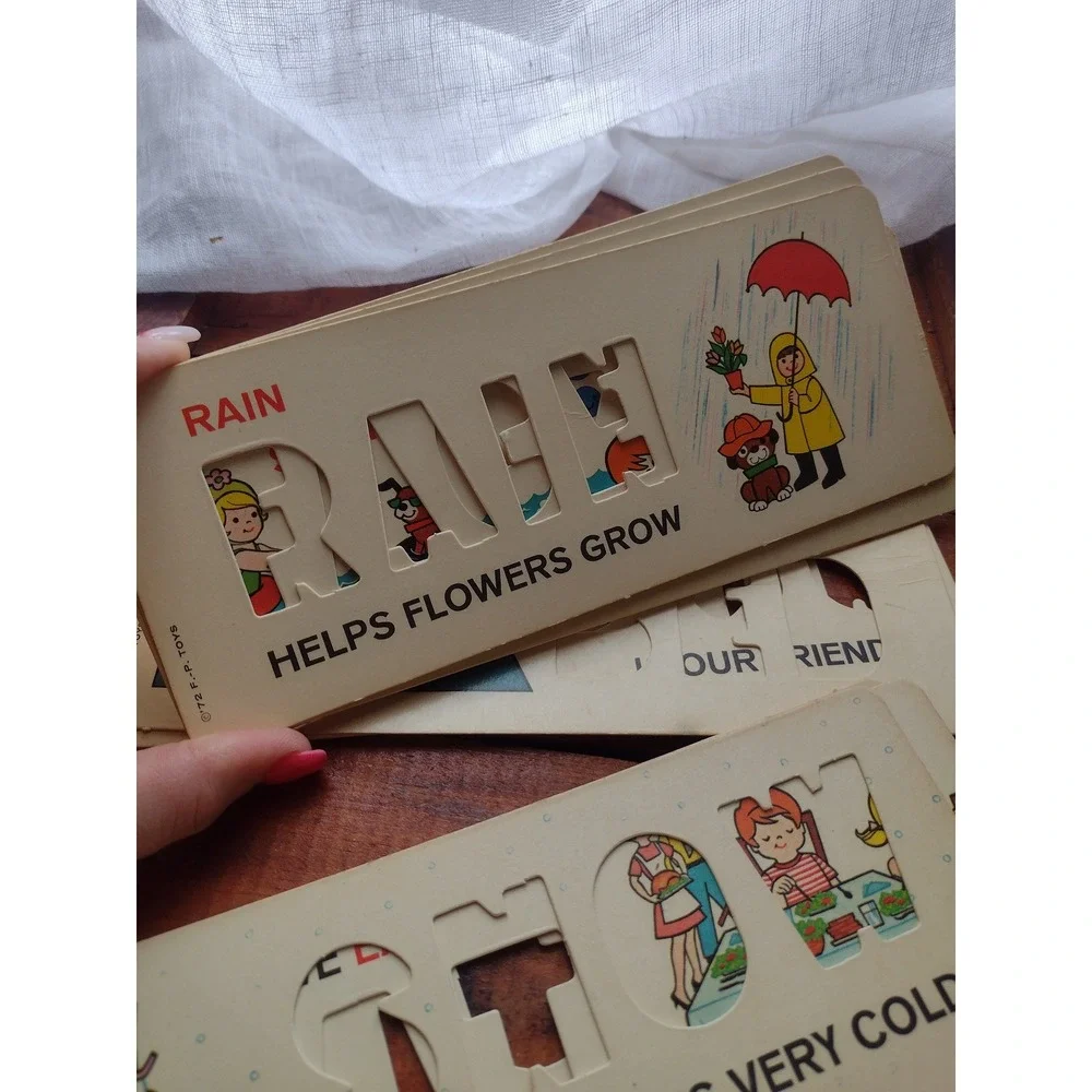 Fisher price educational‎ flash cards,1972,Early learning